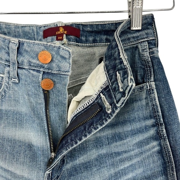 Y2K Jordache Skinny Jeans Vintage Crop 2-Tone Mid Rise 26 - Picture 4 of 12